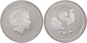 ESTERE - AUSTRALIA - Elisabetta II (1952) - Dollaro 2017 - Anno del gallo AG
 
FDC
