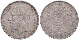 ESTERE - BELGIO - Leopoldo II (1865-1909) - 5 Franchi 1868 Kr. 24 AG
 
BB-SPL