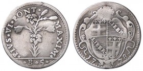 ZECCHE ITALIANE - BOLOGNA - Pio VI (1775-1799) - Carlino 1778 CNI 45; Munt. 230 AG
 
meglio di MB