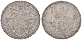 ZECCHE ITALIANE - BOLOGNA - Pio VII (1800-1823) - Scudo 1818 A. XVIII Pag. 87/87b; Mont. 98/100 R AG Colpetto
 Colpetto
BB-SPL