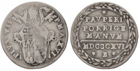 ZECCHE ITALIANE - BOLOGNA - Pio VII (1800-1823) - Grosso 1816 A. XVI Pag. 95/a; Mont. 114/115 R AG
 
MB/qBB