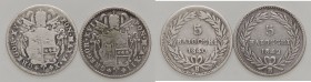 ZECCHE ITALIANE - BOLOGNA - Gregorio XVI (1831-1846) - 5 Baiocchi 1840 e 1842 R AG Lotto di 2 monete
 Lotto di 2 monete
med. MB
