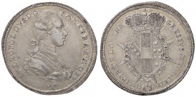 ZECCHE ITALIANE - FIRENZE - Pietro Leopoldo di Lorena (1765-1790) - Mezzo francescone 1787 Mont. 71; MIR 387/3 R AG
 
qSPL/SPL