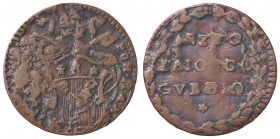 ZECCHE ITALIANE - GUBBIO - Pio VI (1775-1799) - Mezzo baiocco A. XX Munt. 369 RR CU
 
qBB