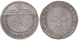 ZECCHE ITALIANE - LA MAONA - Colonia genovese (1347-1566) - Moneta o medaglia (XVII Secolo) Lun. S 53 R (AG g. 4,63)
 
bel BB