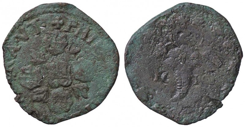 ZECCHE ITALIANE - NAPOLI - Filippo III (1598-1621) - Tornese 161? MIR 222 R AE U...