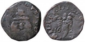 ZECCHE ITALIANE - NAPOLI - Filippo III (1598-1621) - Tornese 1620 P.R. 60; MIR 225/6 R AE
 
meglio di MB