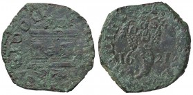 ZECCHE ITALIANE - NAPOLI - Filippo III (1598-1621) - Tornese 1621 P.R. 62; MIR 226/1 RRR (AE g. 4,87)
 
bel BB