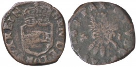 ZECCHE ITALIANE - NAPOLI - Repubblica Napoletana (1647-1648) - Pubblica 1648 P.R. 3; MIR 282 R CU
 
qBB