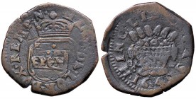 ZECCHE ITALIANE - NAPOLI - Repubblica Napoletana (1647-1648) - Grano 1648 P.R. 4; MIR 283 NC CU
 
BB