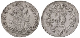 ZECCHE ITALIANE - NAPOLI - Carlo II, secondo periodo (1675-1700) - Tarì 1694 P.R. 21; MIR 300/3 AG
 
BB+