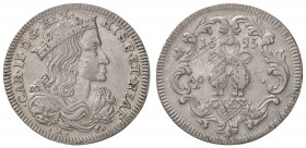 ZECCHE ITALIANE - NAPOLI - Carlo II, secondo periodo (1675-1700) - Tarì 1695 P.R. 22; MIR 300/4 AG
 
BB+