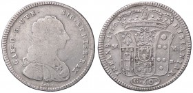 ZECCHE ITALIANE - NAPOLI - Carlo di Borbone (1734-1759) - Mezza piastra 1750 P.R. 40; Mont. 76 AG
 
MB-BB