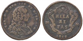 ZECCHE ITALIANE - NAPOLI - Carlo di Borbone (1734-1759) - Grano 1756 P.R. 54; Mont. 92 NC CU
 
qBB