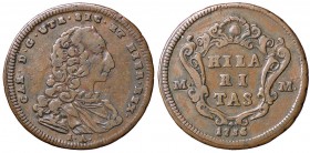 ZECCHE ITALIANE - NAPOLI - Carlo di Borbone (1734-1759) - Grano 1756 P.R. 54; Mont. 92 NC CU
 
meglio di MB