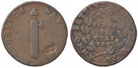 ZECCHE ITALIANE - NAPOLI - Repubblica Napoletana (1799) - 4 Tornesi 1799 P.R. 4; Mont. 336 R CU
 
meglio di MB