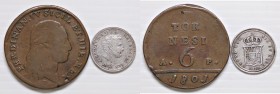 ZECCHE ITALIANE - NAPOLI - Ferdinando IV di Borbone (secondo periodo, 1799-1805) - 6 Tornesi 1801 P.R. 15; Mont. 372/375 NC CU Assieme a 10 grana 1841...