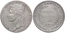ZECCHE ITALIANE - NAPOLI - Gioacchino Murat (primo periodo, 1808-1811) - 12 Carlini 1809 P.R. 1; Mont. 410 RRR AG
 
BB