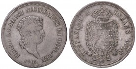 ZECCHE ITALIANE - NAPOLI - Ferdinando I di Borbone (1816-1825) - Piastra 1818 P.R.8; Mont. 578/584 AG Testa piccola
 Testa piccola - 
qBB/BB