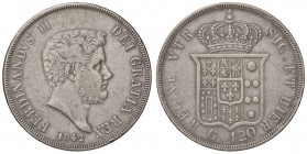 ZECCHE ITALIANE - NAPOLI - Ferdinando II di Borbone (1830-1859) - Piastra 1842 P.R. 67; Mont. 767/768 AG
 
BB/BB+