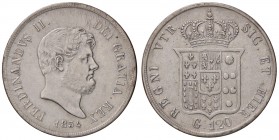 ZECCHE ITALIANE - NAPOLI - Ferdinando II di Borbone (1830-1859) - Piastra 1854 P.R. 83; Mont. 798/800 AG
 
BB-SPL