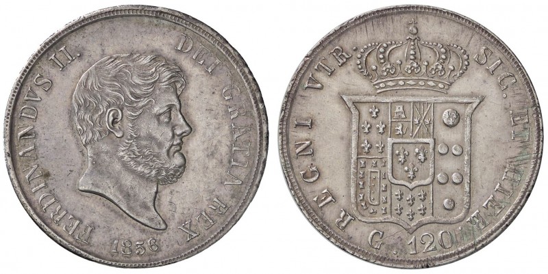 ZECCHE ITALIANE - NAPOLI - Ferdinando II di Borbone (1830-1859) - Piastra 1856 P...