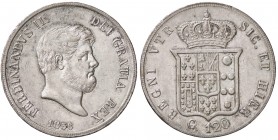 ZECCHE ITALIANE - NAPOLI - Ferdinando II di Borbone (1830-1859) - Piastra 1856 P.R. 85; Mont. 804 e seg. AG
 
qSPL