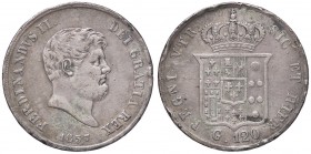 ZECCHE ITALIANE - NAPOLI - Ferdinando II di Borbone (1830-1859) - Piastra 1857 P.R. 86; Mont. 808/816 AG Colpetti
 Colpetti
BB
