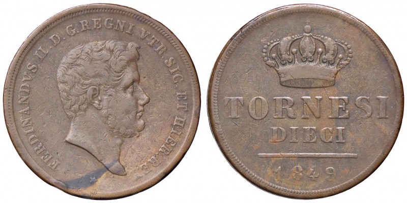 ZECCHE ITALIANE - NAPOLI - Ferdinando II di Borbone (1830-1859) - 10 Tornesi 184...