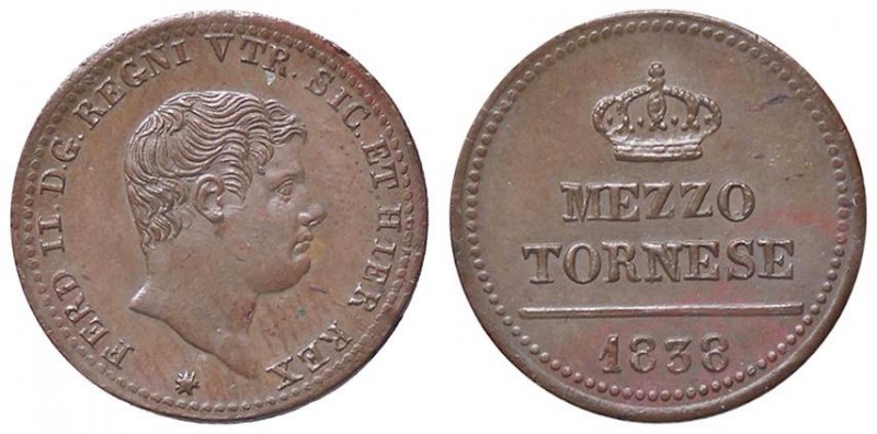 ZECCHE ITALIANE - NAPOLI - Ferdinando II di Borbone (1830-1859) - Mezzo tornese ...