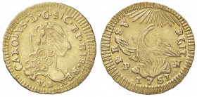 ZECCHE ITALIANE - PALERMO - Carlo di Borbone (1734-1759) - Oncia 1751 Spahr 78/80; Mont. 109/111 (AU g. 4,43) Striature di conio
 Striature di conio...