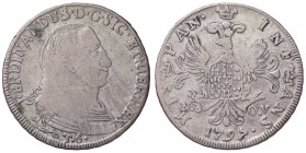 ZECCHE ITALIANE - PALERMO - Ferdinando III di Borbone (1759-1816) - 6 Tarì 1797 Spahr 44; Mont. 298 AG
 
MB/qBB