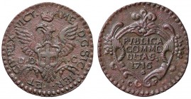 SAVOIA - Vittorio Amedeo II (secondo periodo, 1680-1730) - Grano 1716 (Palermo) MIR 901f NC CU Sigle CP Ottima conservazione per il tipo
 Sigle CP - ...