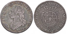 SAVOIA - Vittorio Amedeo III (1773-1796) - Quarto di scudo 1775 Mont. 356 R AG Colpetti
 Colpetti
MB/qBB