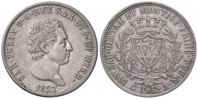 SAVOIA - Carlo Felice (1821-1831) - 5 Lire 1827 G Pag. 72; Mont. 64 AG
 
BB-SPL