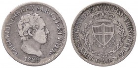 SAVOIA - Carlo Felice (1821-1831) - 50 Centesimi 1829 T Pag. 119; Mont. 118 R AG
 
MB-BB
