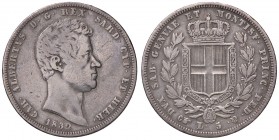 SAVOIA - Carlo Alberto (1831-1849) - 5 Lire 1832 T Pag. 232; Mont. 106 AG
 
meglio di MB
