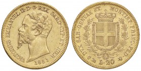 SAVOIA - Vittorio Emanuele II (1849-1861) - 20 Lire 1851 G Pag. 339; Mont. 4 AU
 
BB+