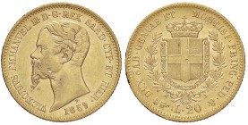 SAVOIA - Vittorio Emanuele II (1849-1861) - 20 Lire 1859 T Pag. 355; Mont. 22 AU
 
BB-SPL