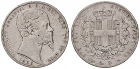 SAVOIA - Vittorio Emanuele II (1849-1861) - 5 Lire 1859 G Pag. 387; Mont. 59 R AG
 
MB/qBB