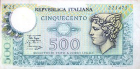 CARTAMONETA - BIGLIETTI DI STATO - Repubblica Italiana (monetazione in lire) (1946-2001) - 500 Lire - Mercurio 02/04/1979 Alfa 557sp; Lireuro 26Ca R S...