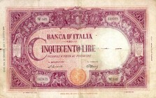 CARTAMONETA - BANCA d'ITALIA - Luogotenenza (1944-1946) - 500 Lire - Barbetti (testina) 29/11/1945 Alfa 474; Lireuro 34I RRR Einaudi/Urbini
 Einaudi/...