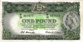 CARTAMONETA ESTERA - AUSTRALIA - Elisabetta II (1952) - Sterlina (1953-60) Pick 30
 
qBB