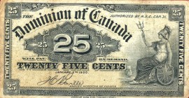CARTAMONETA ESTERA - CANADA - Vittoria (1837-1901) - 25 Cents 02/01/1900 Pick 9
 
meglio di MB
