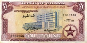 CARTAMONETA ESTERA - GHANA - Repubblica - Sterlina 01/04/1959 Pick 2
 
BB+