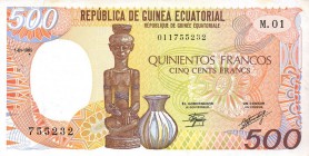 CARTAMONETA ESTERA - GUINEA EQUATORIALE - Repubblica - 500 Franchi 01/01/1985 Pick 20 Fori laterali da spillo
 Fori laterali da spillo
qSPL