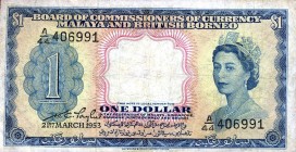 CARTAMONETA ESTERA - MALAYA AND BRITISH BORNEO - Elisabetta II (1952) - Dollaro 21/03/1953
 
meglio di MB