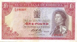 CARTAMONETA ESTERA - RHODESIA - Elisabetta II (1952-1966) - Sterlina 14/10/1968 Restauri
 Restauri
meglio di MB