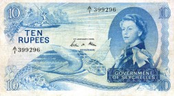 CARTAMONETA ESTERA - SEYCHELLES - Elisabetta II (1952) - 10 Rupie 01/01/1974
 
qBB