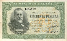 CARTAMONETA ESTERA - SPAGNA - Francesco Franco Caudillo (1939-1975) - 50 Pesetas 09/01/1940 (1943) Kr. 117
 
qBB